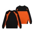 thumbnail image 3 of Daiosportswear Men's Long Sleeve Round Neck Basketball Training Sport T-Shirt Color Block Running Fitness Top Orange-A XXXL, 3 of 8