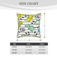 thumbnail image 4 of Kll Funny Dinosaurs On Stripes Decorative Throw Pillow Covers Velvet Soft For Couch Sofa Bedroom Living Room Outdoor -20"X20", 4 of 8