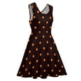 thumbnail image 5 of 2024 Polka Dots Print Dress Sleeveless Orange and Black Casual Dresses Summer Female Oversized Boho Custom Skate Dress, 5 of 7