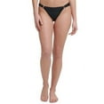 thumbnail image 2 of CALVIN KLEIN Women's Black Stretch Slider-Detail Lined Moderate Coverage Adjustable Bikini Swimsuit Bottom M, 2 of 2
