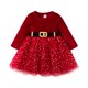 thumbnail image 1 of Odeerbi Niñas Navidad Terciopelo Vestido Lentejuelas Brillante Tul Vestidos Primavera Otoño Manga Larga Vestido de Algodón Niños Malla Vestido Patchwork, 1 of 7