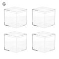 thumbnail image 2 of Joernso 4Pcs Durable Candy Box Multiple Uses PS Transparent Cube Compact Portable Lid Case Organizer Container for Wedding, 2 of 8