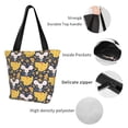 thumbnail image 5 of Vsdgher Mouse Cheese print Reusable Shopping Grocery Bags for Women Shopping with Pouch Foldable Pouch Lightweight Polyester Fabric, 5 of 6