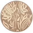 thumbnail image 2 of Safavieh Courtyard Crystal Floral Indoor/Outdoor Area Rug, Brown/Natural, 7'10" x 7'10" Round, 2 of 12