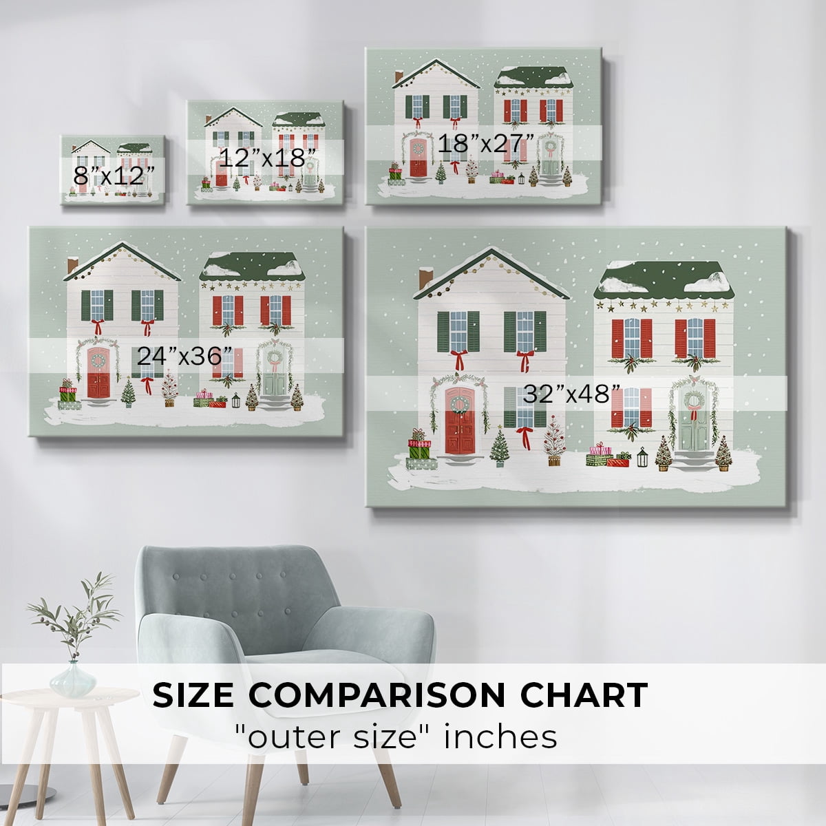 Festive Front Door Collection A- Gallery Wrapped Canvas