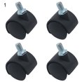 thumbnail image 1 of Koszal 4 Pcs Roue Pivotante Universelle 2 Pouces Plongeur Fileté Accessoires Fiables Roue de Chaise Lisse pour Chaise de Bureau, 1 of 8