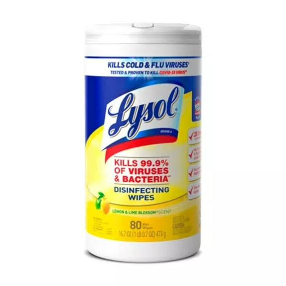 Lysol Lemon and Lime Blossom Disinfecting Wipes- 80ct
