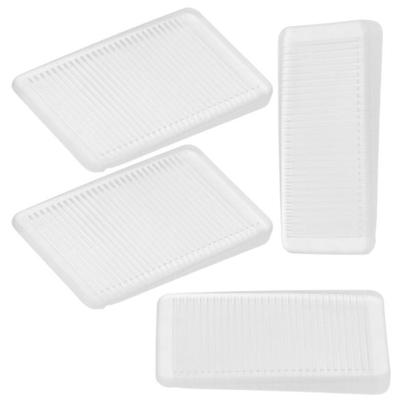 Masteelf 4pcs Transparent Furniture Levelers for Uneven Floors Plastic Shims for Stabilizing Tables Beds and Toilets Home Office Use