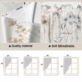 thumbnail image 3 of Beige Black Botanical Kitchen Window Curtains, Swag Curtains Valance for Bedroom Living Room Bathroom, Watercolor Floral Vintage Rod Pocket Window Treatment Curtain Block Drapes 2 Panels 28"x36", 3 of 9