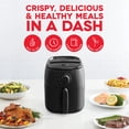 thumbnail image 2 of Horno freidora de aire eléctrica DASH Tasti-Crisp de 2,6 cuartos de galón. Negro - Freidora de aire compacta para alimentos más saludables en minutos Ideal para espacios pequeños - Apagado automático Dash NA, 2 of 9