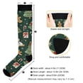 thumbnail image 3 of FORMRS Womens Knee High Socks Casual Long Thick Travel Daily Wear, 2 Pairs, Green Christmas Trees, 3 of 6