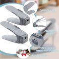 thumbnail image 3 of 10 Pack Adjustable Shoe Rack, Stack Shoes, Shoe Organizer, Space Saving Shoe Rack Holder (Grey), 3 of 6
