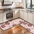 thumbnail image 3 of Kitchen Rugs Sets Of 2,Pioneer Flower Floral Print Pattern Anti Fatigue Kitchen Mat Rugs Non Slip Washable,Decorative Kitchen Floor Mats for Kitchen,Sink,Laundry,17"x47"+17"x47", 3 of 5