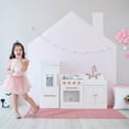 thumbnail image 6 of Teamson Kids Little Chef Paris Modular Play Kitchen with Refrigerator, Range Stovetop Oven, Sink, Ice Maker,  White/Rose Gold, 6 of 11