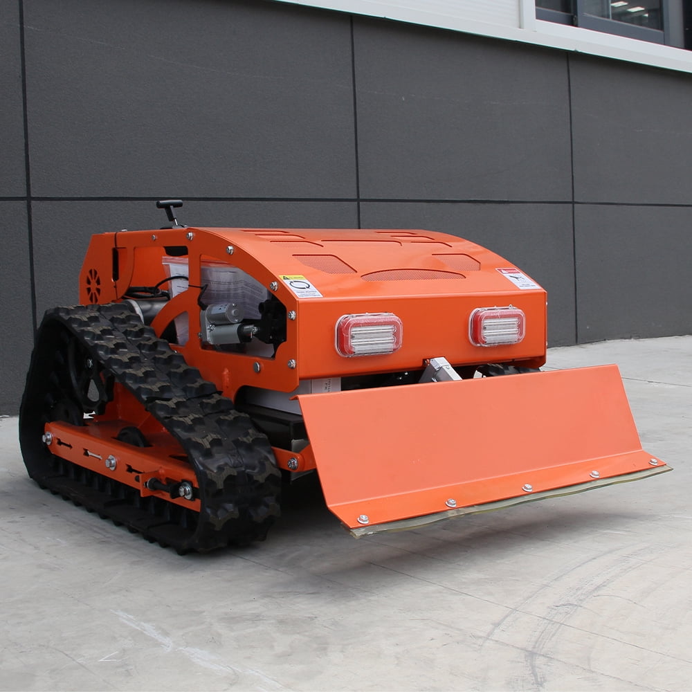 Remote Control Lawn Mower with Snow Plow - 500M Long Range RC Crawler, 50° Slope Capability, 9HP LONCIN 224CC Engine, 21.6" Cutting Width, All-Terrain Robot Mower for Large Yard, Orchard