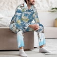 thumbnail image 7 of Sikiie World Travel Mens Pajama Set, Soft Warm Long Sleeve Sleepwear, Cozy Button-Down Pjs for Men-Small, 7 of 7