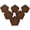 Dark Walnut, variant on IBA Indianbeautifulart Brown Engraved Knobs Wooden Wardrobe Knobs Cabinet Drawer Pull 10 Pcs