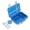 Blue, variant on Mainstays Kids 4-Compartment Plastic Bento Box with Removable Tray, Fork, Spoon, and Dressing Container, Pink Glitter