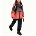 thumbnail image 5 of MKOSPLRT Kids 3-in-1 Waterproof Hooded Jacket Fleece Lined Pants Set Gradient Snow Ski Suit with Removable Liner Windproof Raincoat 3-15Y, 5 of 10