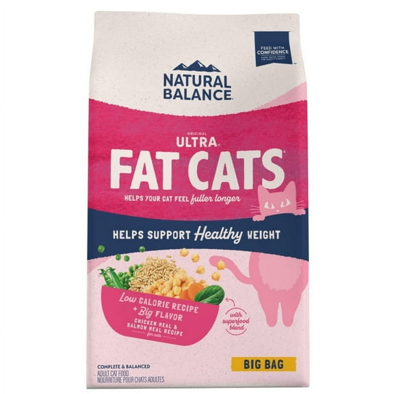 Natural Balance Pet Foods Fat Cats Low Calorie Dry Cat Food Chicken & Salmon, 15 lb