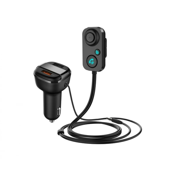 Rexing Mini Récepteur Bluetooth AUX2 avec Double USB et Commande Vocale (Noir)