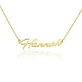 thumbnail image 2 of SuperJeweler Hannah Nameplate Necklace in Gold, 16 inches All Names Available for Women, 2 of 3