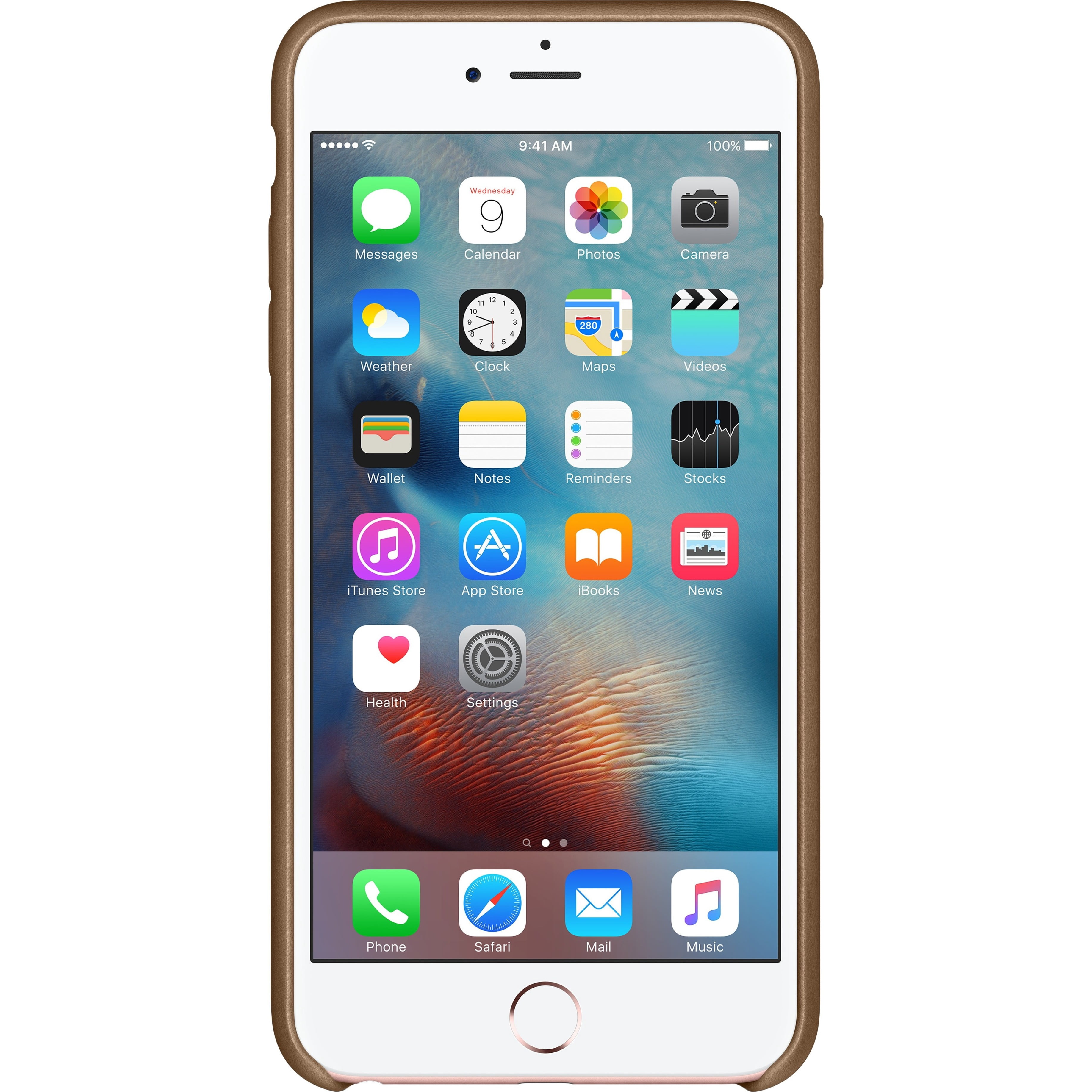 Apple Leather Case for iPhone 6s Plus and iPhone 6 Plus - Brown