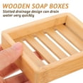 thumbnail image 3 of Amosfun 2 Pcs Bathroom Soap Dish Bamboo with Water Filtration for Shower, 3 of 8