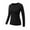 Black, variant on Women Compression Quick-Dry T-shirts Long Sleeve Activewear Tight Fitness Yoga Tops