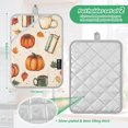 thumbnail image 6 of Yayeee Pot Holders Kitchen Heat Resistant with Pocket 7"x9.8" Cotton Oven Cooking Hot Pads, Beige Fall Coffee, 6 of 7