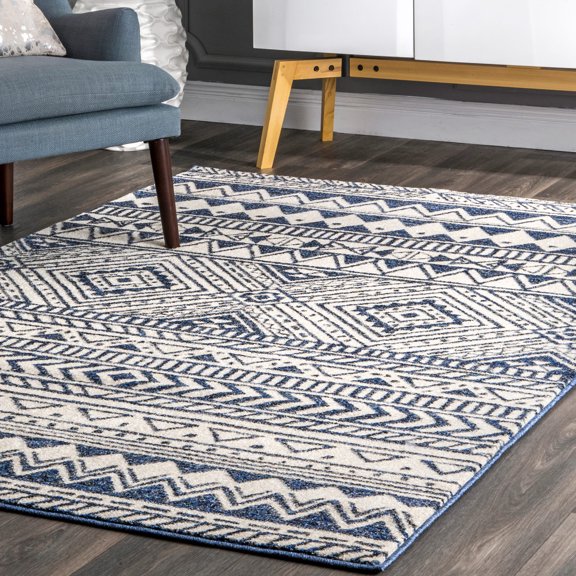 nuLOOM Becky Tribal Area Rug, 5' x 7' 5", Navy