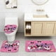 thumbnail image 3 of Kuromi - Juego de 4 cortinas de ducha con dibujos animados, juego de baño con cortina de ducha, tapete para tapa de inodoro, tapete de contorno y tapete de baño, con 12 ganchos para decoración de baño, 3 of 6