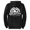 thumbnail image 2 of Gravity Outdoor Co. Sudadera con caderas con cremallera - Jet Black - White Logo - Pequeño Gravity Outdoor Co. Sudadera, 2 of 2