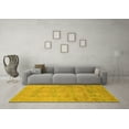 thumbnail image 3 of Ahgly Company Indoor Square Abstract Yellow Modern Area Rugs, 8' Square, 3 of 4