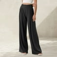 thumbnail image 2 of yunLCZ Wide Leg Pants Woman Women's High Waist Wide Leg Casual Slacks, 2 of 4