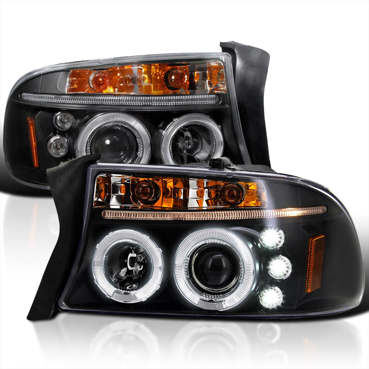 SOCKIR Halogen Headlight Assembly w/Bulbs Compatible with 1997-2004 Dodge Dakota / 1998-2003 Dodge Durango + Bumper light 4 PCS Replacement OE Headlamp Passenger and Driver Side SOCKIR Halogen Headlight Assembly w/Bulbs Compatible with 1997-2004 Dodge Dakota / 1998-2003 Dodge Durango + Bumper light 4 PCS Replacement OE Headlamp Passenger and Driver Side