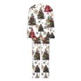 thumbnail image 5 of Lorytime Pjs Sets for Women Long Sleeve Christmas Tree Crew Neck Tunic Tops Elastic Waist Pants Holiday Loungewear, 5 of 6