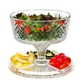 thumbnail image 3 of Godinger 4 in 1 Cake Stand, Cake Platter and Serving Plate Platter with Dome Cover, for Pastries, Desserts & More, Multi-Purpose Use - Dublin Crystal Collection, 3 of 5