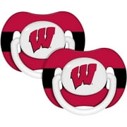 Baby Fanatic NCAA 2-Pack Baby Pacifiers, Wisconsin Badgers