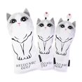 thumbnail image 1 of Fundas para cabeza de palo de golf UT de 3 o 4 piezas, 1, 3 y 5 pulgadas, con diseño de gato, de madera, protector 1 3 5, 1 of 9