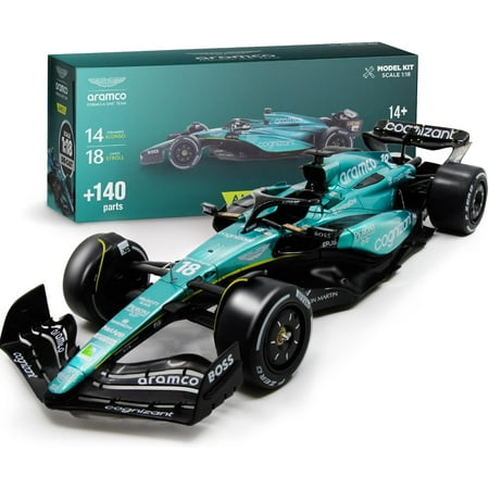 The Luppa F1 Team AMR23 Fernando Alonso and Lance Stroll 140-Piece Building Kit, pictured here, is now on sale at Walmart.