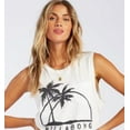 thumbnail image 3 of Billabong Women's Tank Top Las Vegas Palm Horizon Sleeveless Pocket Tee T-Shirt (Medium, White), 3 of 3