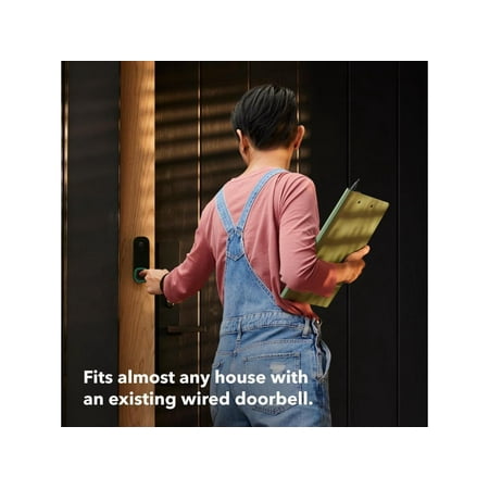 ecobee - Smart Video Doorbell - Wired with Advanced Person and Package Detection - Black