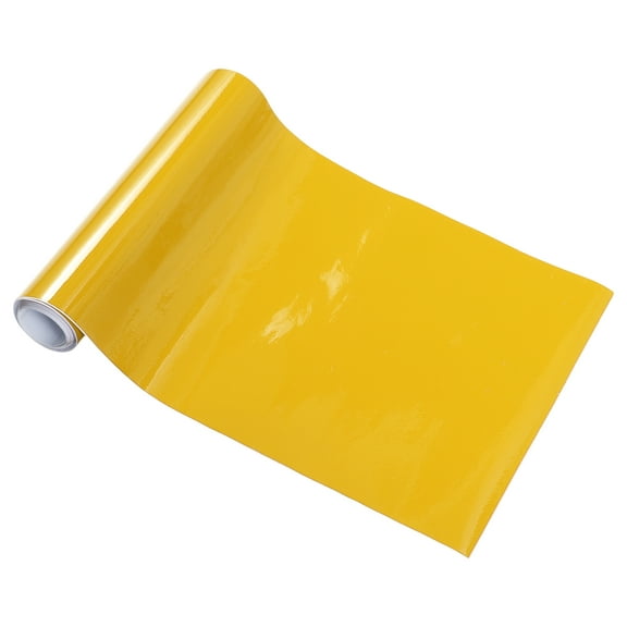 Unique Bargains Yellow Protective Car Wrap Film 0.49ft x 59.84inch Exterior Interior Vinyl Wrap Cover 5.5mil 1 Pc Universal