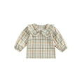 thumbnail image 1 of xiaxaixu T-Shirts Doux pour Enfants Filles Col Poupée Manches Longues Printemps Automne Mode Décontractée, 1 of 8