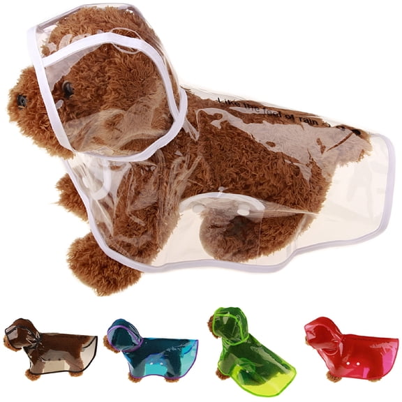 GASTROPOD Pet Dog Raincoat Clear Pet Waterproof Clothes Hooded Rain Jacket Plastic Puppy Rain Poncho Pet Rainwear for Small Medium Large Dogs, Blue (X-Small)
