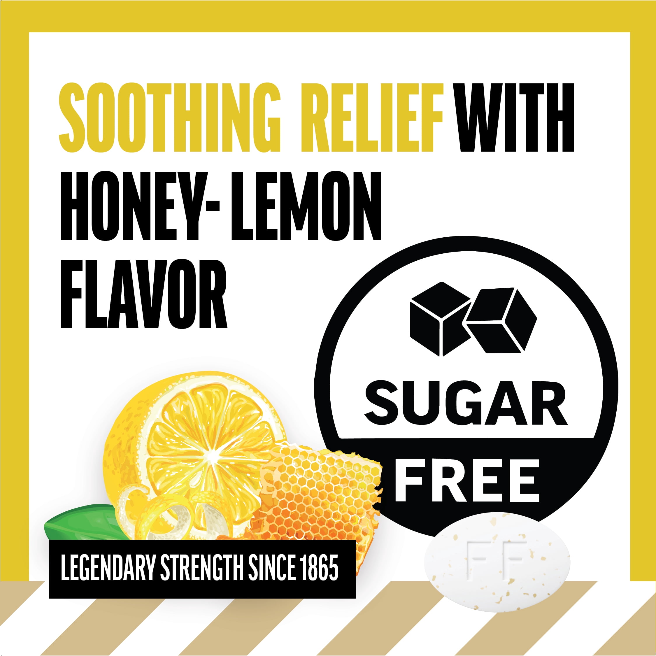 (6 pack) Fisherman’s Friend Honey-Lemon Sugar-Free Throat Lozenges, 40 Count