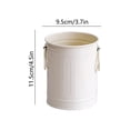 thumbnail image 2 of Ouuluon Pen Holder for Desk Multi-Functiona Pencil Cup, White Vintage Industrial Style Desk Organizer with Handle for Office Home Art Supplies, 2 of 6