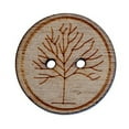 thumbnail image 2 of CATIEBYE Round Wood Buttons 2 Holes Brown for Scrapbooking and Decoration 50Pcs, 2 of 4
