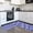 Purple, variant on Gray White Ink Splatters 2 Pieces Non-Slip Kitchen Mat Set, Abstract Minimalist Vintage Rough Texture Soft Door Mat with Rubber Backing, Dirtproof Rugs for Entrance Doorway, 15.7x23.6in+15.7x47.2in